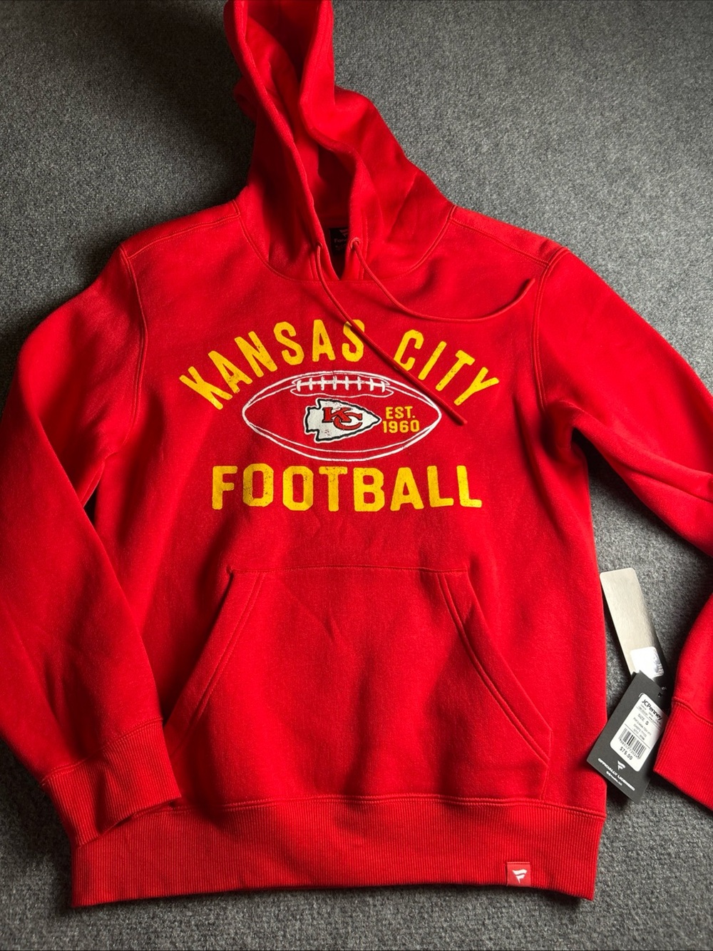 Kansas City Football Red Hoodie adult small new